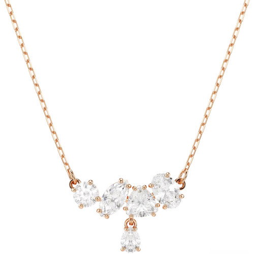 Luxoia - Swarovski Mesmera Halskette Verschiedene Schliffe Weiss 18K roségoldbeschichtet - 5747996