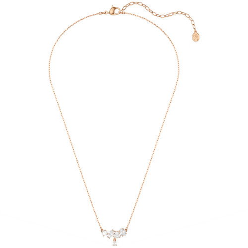 Luxoia - Swarovski Mesmera Halskette Verschiedene Schliffe Weiss 18K roségoldbeschichtet - 5747996