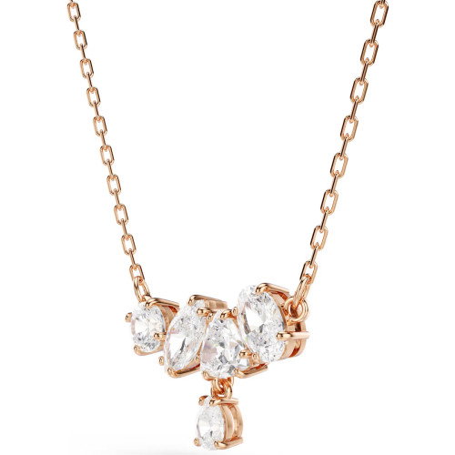 Luxoia - Swarovski Mesmera Halskette Verschiedene Schliffe Weiss 18K roségoldbeschichtet - 5747996