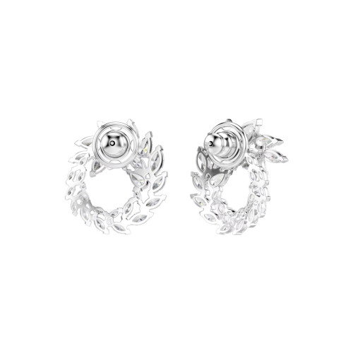 Luxoia - Swarovski Mesmera Kreolen Marquise Schliff Weiss Rhodiniert - 5748008