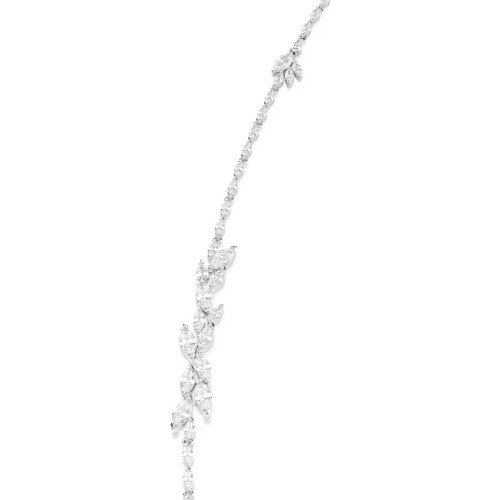 Luxoia - Swarovski Mesmera lange Halskette Marquise Schliff Weiss Rhodiniert - 5760760