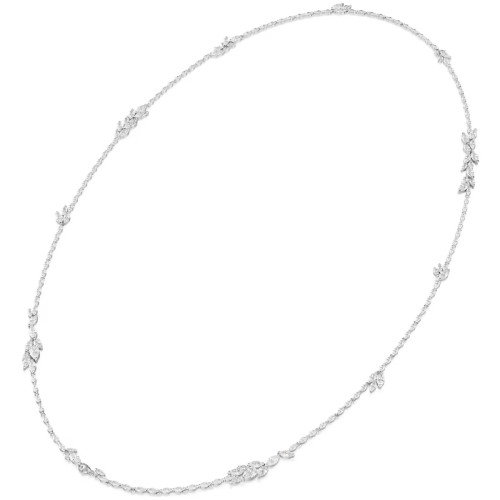 Luxoia - Swarovski Mesmera lange Halskette Marquise Schliff Weiss Rhodiniert - 5760760