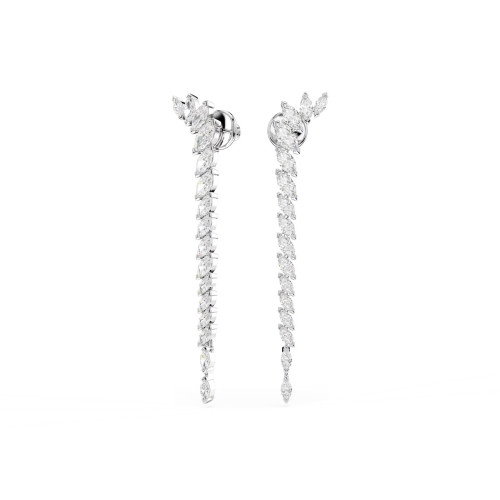 Luxoia - Swarovski Mesmera Ohrringe Marquise Schliff Weiss Rhodiniert - 5748006