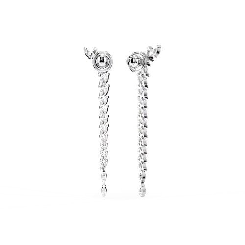 Luxoia - Swarovski Mesmera Ohrringe Marquise Schliff Weiss Rhodiniert - 5748006