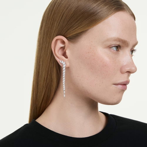 Luxoia - Swarovski Mesmera Ohrringe Marquise Schliff Weiss Rhodiniert - 5748006
