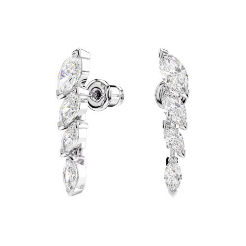 Luxoia - Swarovski Mesmera Ohrringe Marquise Schliff Weiss Rhodiniert - 5748007