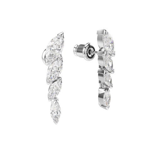 Luxoia - Swarovski Mesmera Ohrringe Marquise Schliff Weiss Rhodiniert - 5748007