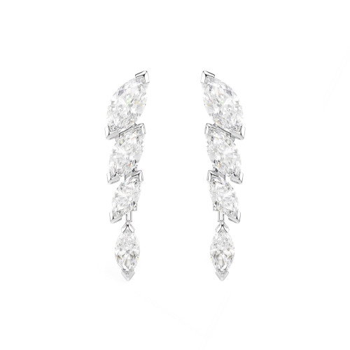 Luxoia - Swarovski Mesmera Set Marquise Schliff Weiss Rhodiniert - 5762135