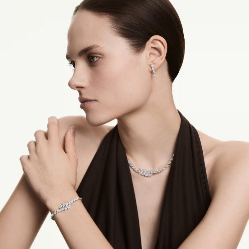 Luxoia - Swarovski Mesmera Set Marquise Schliff Weiss Rhodiniert - 5762135