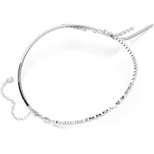 Luxoia - Swarovski Mesmera Y Halskette Verschiedene Schliffe Weiss Rhodiniert - 5748652