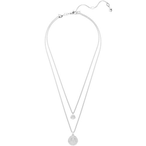 Luxoia - Swarovski Sublima Halskette im Lagenlook Weiss Rhodiniert - 5684244