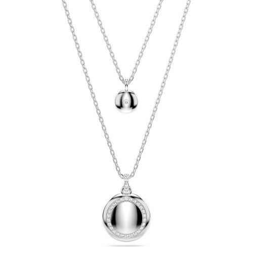 Luxoia - Swarovski Sublima Halskette im Lagenlook Weiss Rhodiniert - 5684244