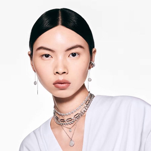 Luxoia - Swarovski Meteora Halskette im Lagenlook Weiss - 5684244