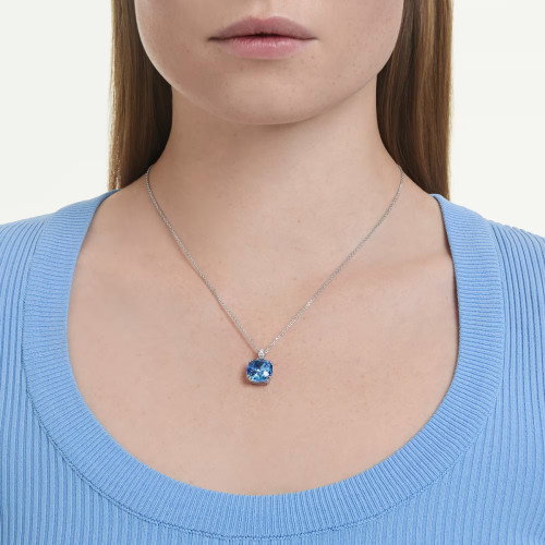 Luxoia - Swarovski Millenia Halskette Kissenschliff Blau Rhodiniert - 5760057