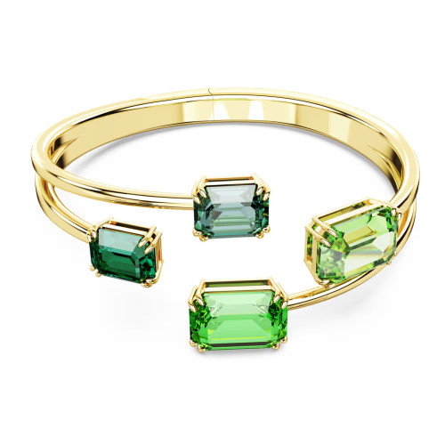 Luxoia - Swarovski Millenia Armreif Oktagon Schliff Grün Goldlegierungsschicht