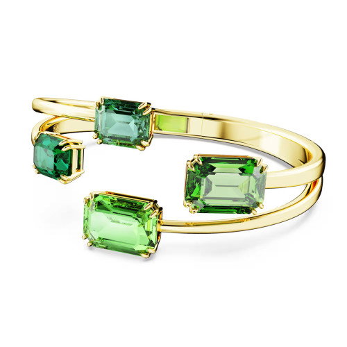 Luxoia - Swarovski Millenia Armreif Oktagon Schliff Grün Goldlegierungsschicht