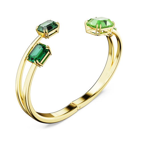 Luxoia - Swarovski Millenia Armreif Oktagon Schliff Grün Goldlegierungsschicht