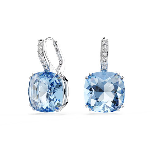 Luxoia - Swarovski Millenia Drop Ohrhänger Kissenschliff Blau Rhodiniert - 5756150