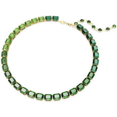 Luxoia - Swarovski Millenia Halskette Oktagon Schliff Farbverlauf Grün Goldlegierungsschicht - 5671257