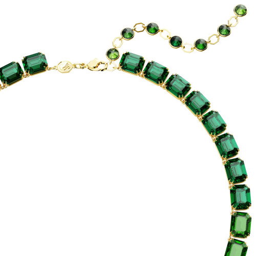 Luxoia - Swarovski Millenia Halskette Oktagon Schliff Farbverlauf Grün Goldlegierungsschicht - 5671257