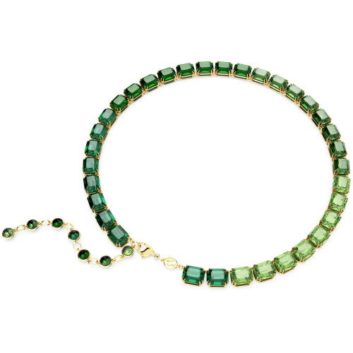 Luxoia - Swarovski Millenia Halskette Oktagon Schliff Farbverlauf Grün Goldlegierungsschicht - 5671257