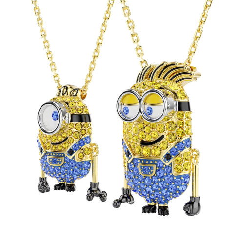 Luxoia - Swarovski Minions James und Henry Halsketten Set Pavé Mehrfarbig Goldlegierungsschicht - 5751614