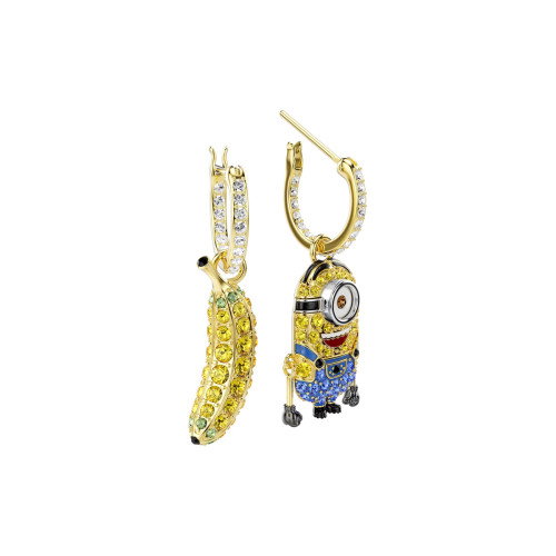 Luxoia - Swarovski Minions Stuart und Banana Drop Ohrhänger Pavé Mini Mehrfarbig Goldlegierungsschicht - 5743382