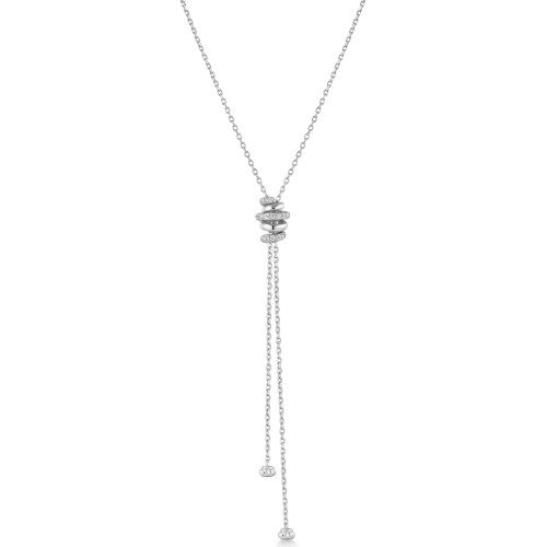 Luxoia - Ania Haie Silver Twisted Rope Lariat Halskette - N072-07H