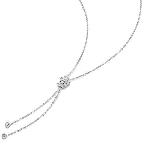 Luxoia - Ania Haie Silver Twisted Rope Lariat Halskette - N072-07H