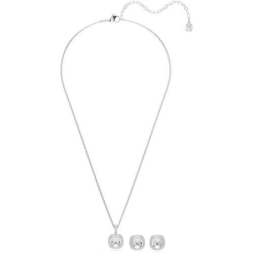Luxoia - Swarovski Una Angelic Set Kissenschliff Weiss Rhodiniert - 5754343