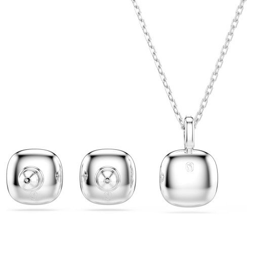 Luxoia - Swarovski Una Angelic Set Kissenschliff Weiss Rhodiniert - 5754343