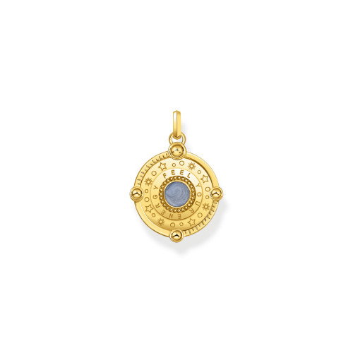 Luxoia - Thomas Sabo Anhänger blau mit Sonne und bunten Steinen vergoldet - PE960-471-1