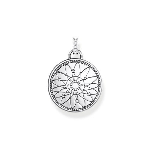 Luxoia - Thomas Sabo Anhänger Glücksrad mit kosmischen Symbolen Silber - PE962-340-7