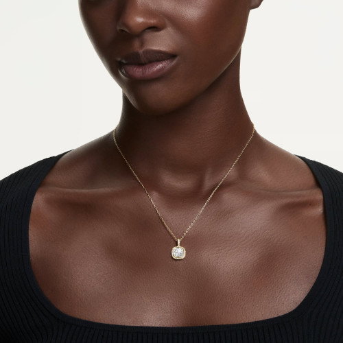 Luxoia - Swarovski Una Angelic Halskette Kissenschliff Weiss 18K goldbeschichtet - 5764761