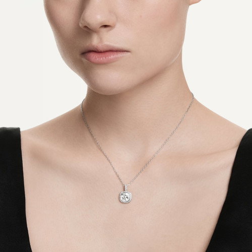 Luxoia - Swarovski Una Angelic Halskette Kissenschliff Weiss Rhodiniert - 5754340
