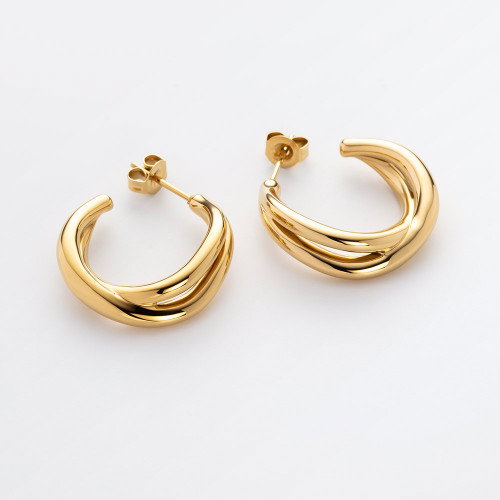 Luxoia - Paul Hewitt Waves Ohrstecker Gold - PH-JE-0175