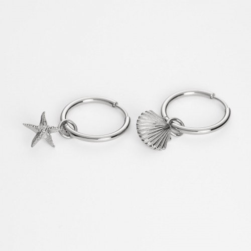 Luxoia - Paul Hewitt Charm Ohrringe Hoops Silber - PH-JE-0461