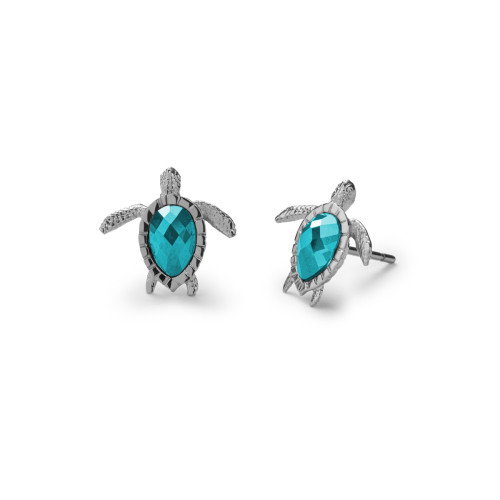 Luxoia - Paul Hewitt Turtle Ohrring Aquamarine Silber - PH-JE-1585