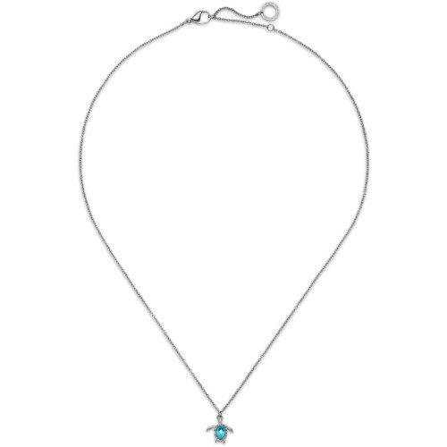 Luxoia - Paul Hewitt Turtle Mono Halskette Aquamarine Silber - PH-JE-1588