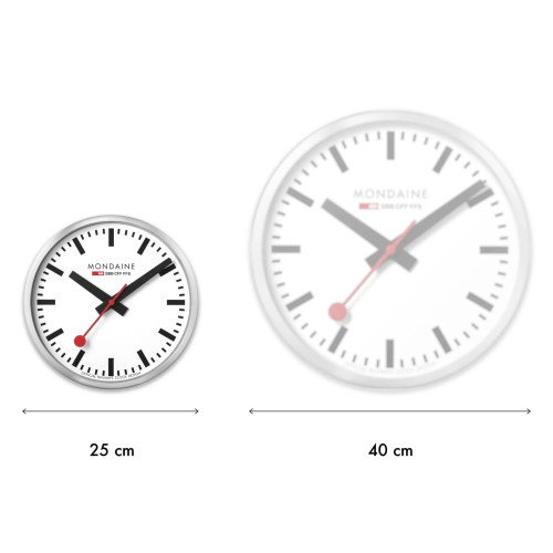 Luxoia - Mondaine Wanduhr (25 cm) - A990.CLOCK.12SBB