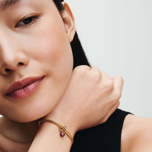 Luxoia - Pandora Facettierter echtroter Ewigkeitskreis Charm Anhänger - 763462C01