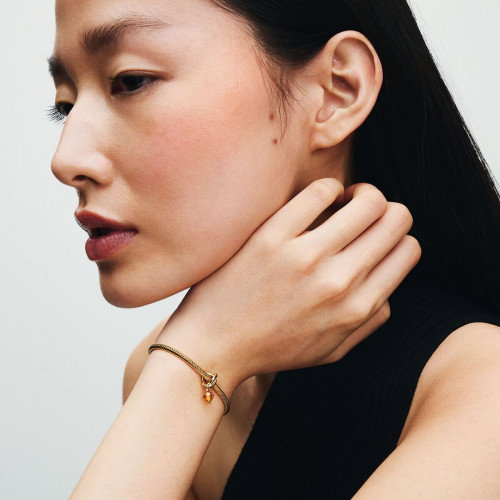 Luxoia - Pandora Facettierter honiggelber Ewigkeitskreis Charm Anhänger - 763462C11