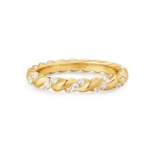 Luxoia - Ania Haie Gold Sparkle Twisted Ring - R075-01G