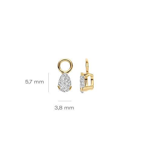 Luxoia - Blush Lab Diamonds Ohr Charms 14k Gelbgold - LG9004Y/S