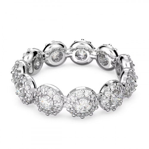 Luxoia - Swarovski Una Angelic Ring Rundschliff Weiss Rhodiniert