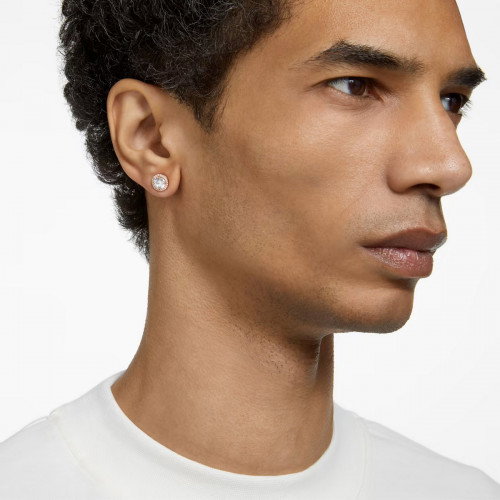 Luxoia - Swarovski Una Angelic Ohrstecker Rundschliff Pavé Weiss Roségold Legierungsschicht - 5636275