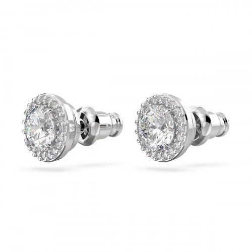 Luxoia - Swarovski Una Angelic Ohrstecker Rundschliff Pavé Weiss Rhodiniert - 5636269