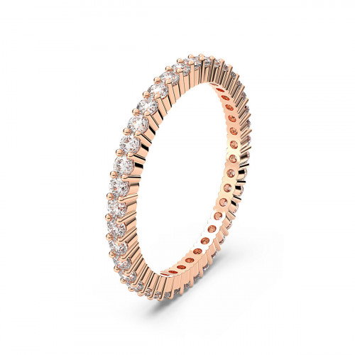 Luxoia - Swarovski Matrix Vittore Ring Rundschliff Weiss Roségold Legierungsschicht