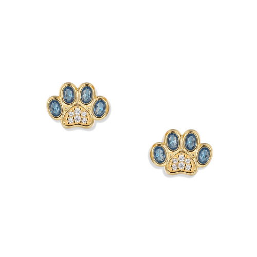 Luxoia - Seinerzeit Azur Paw Pfoten Ohrstecker - SZA-2964-492