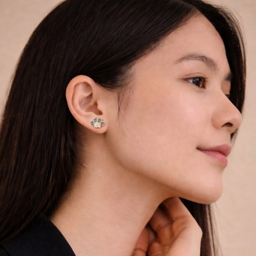 Luxoia - Seinerzeit Azur Paw Pfoten Ohrstecker - SZA-2964-492